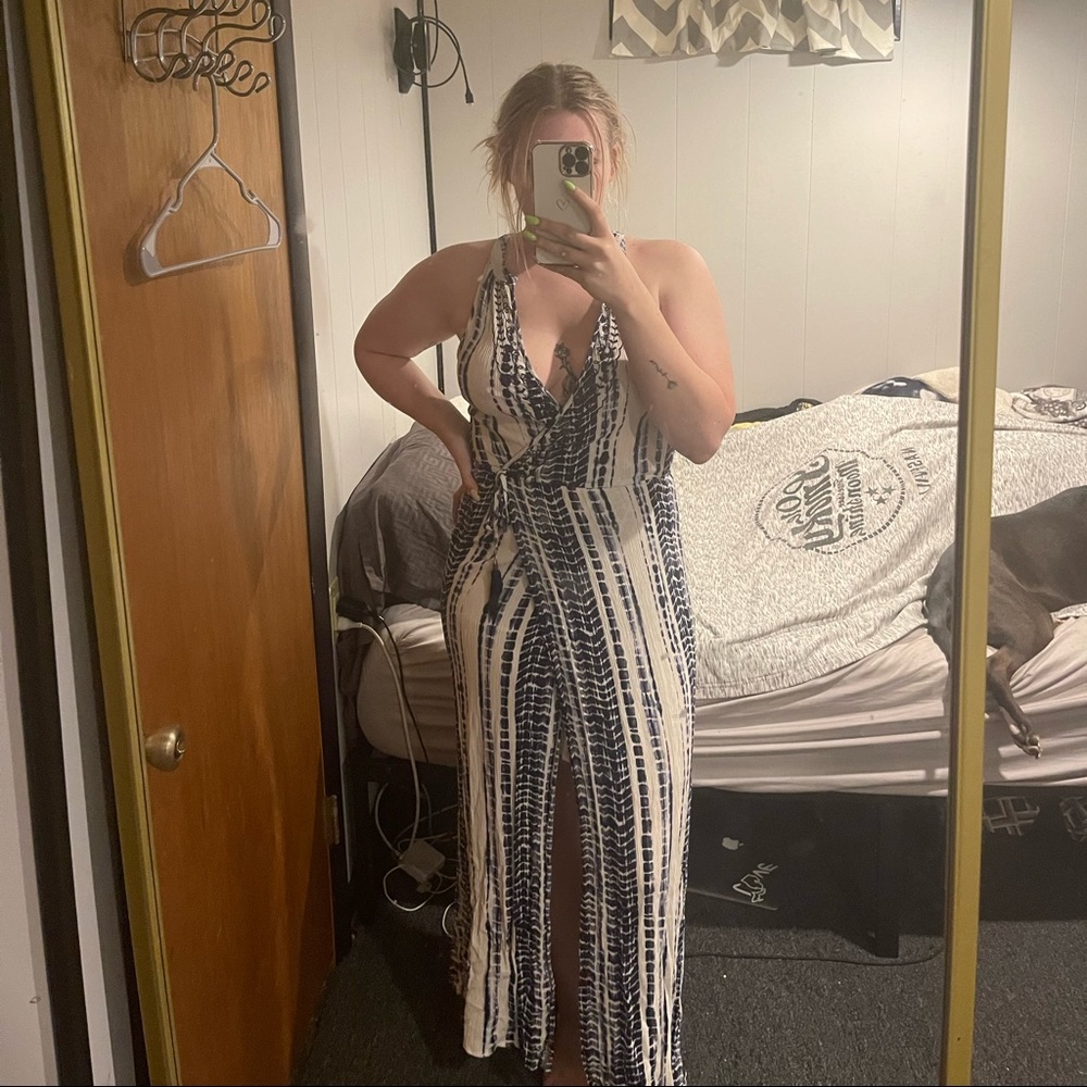 Long neck boho dress